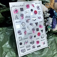 Слайдер-дизайн MilliArt Nails Металл MTL-010 silver