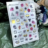 Слайдер-дизайн MilliArt Nails Металл MTL-010 gold