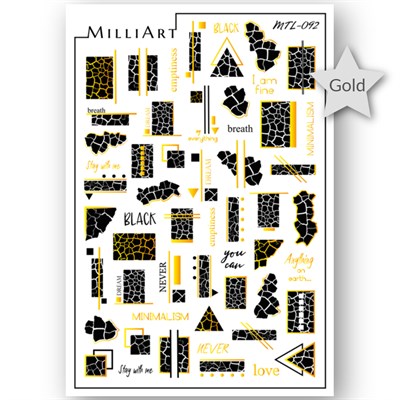 Слайдер-дизайн MilliArt Nails Металл MTL-092 16445 - фото 15932